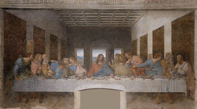 Леонардо да Винчи. Роспись " Тайная вечеря" 