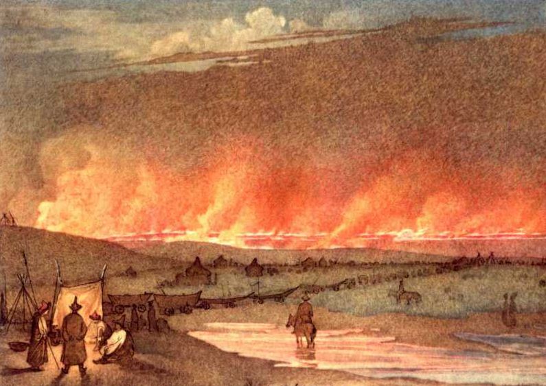 Т. Г. Шевченко " Пожар в степи" ( 1848 - 1849 годы) 