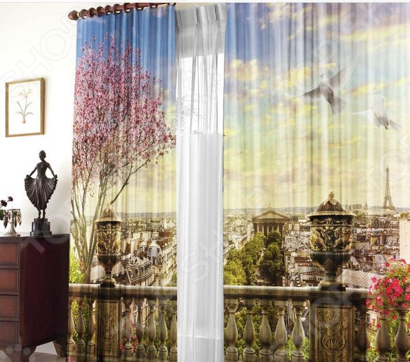 Фотошторы " ТамиТЕекс". Модель " Панорама Парижа" 