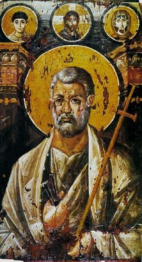 Апостол Петр ( VI век) - икона, написанная в технике энкаустики 