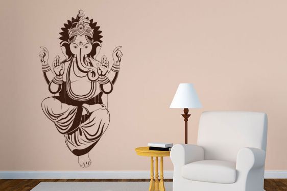 Трафаретный рисунок в индийском стиле 