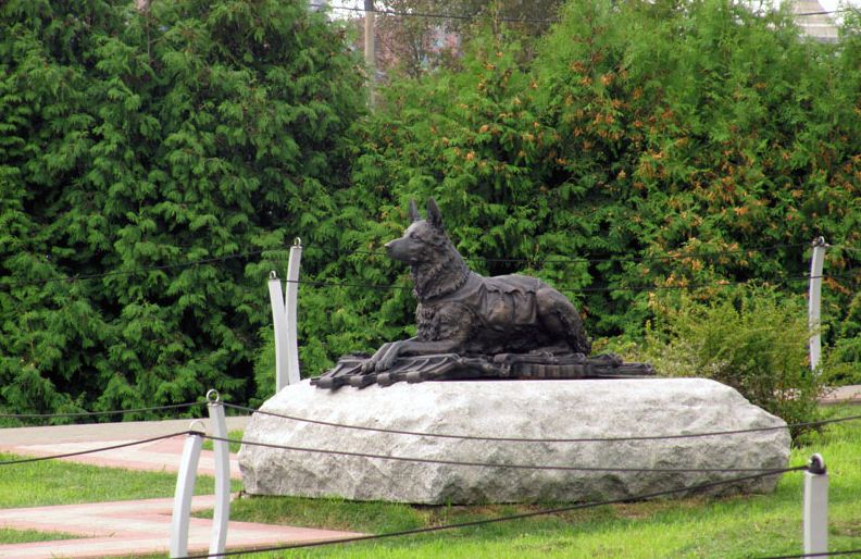 Памятник фронтовой собаке в Парке Победы