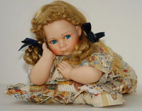 Милая Мечтательница - редкая фарфоровая кукла авторской работы