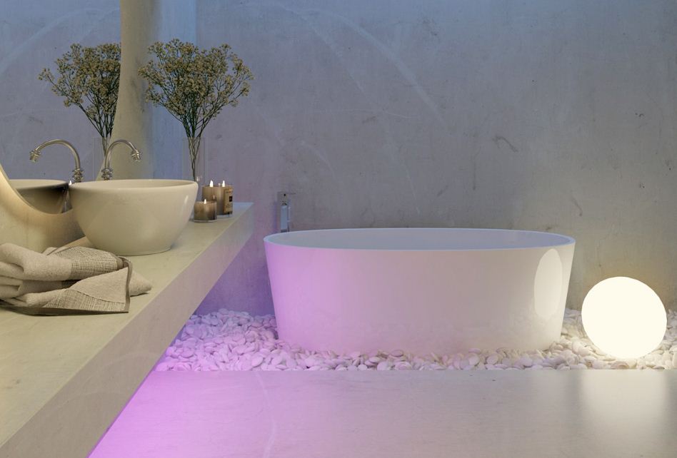 Светодиодная подсветка в ванной 