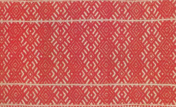 Элемент полотенца, выполненного в технике узорного ткачества ( начало XX века). 