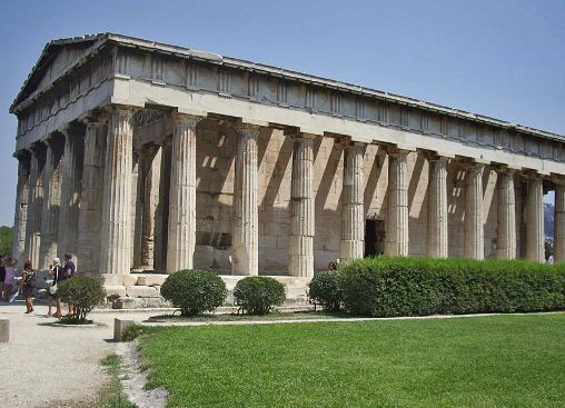 Дорический ордер храма Гефеста ( V век до нашей эры). 