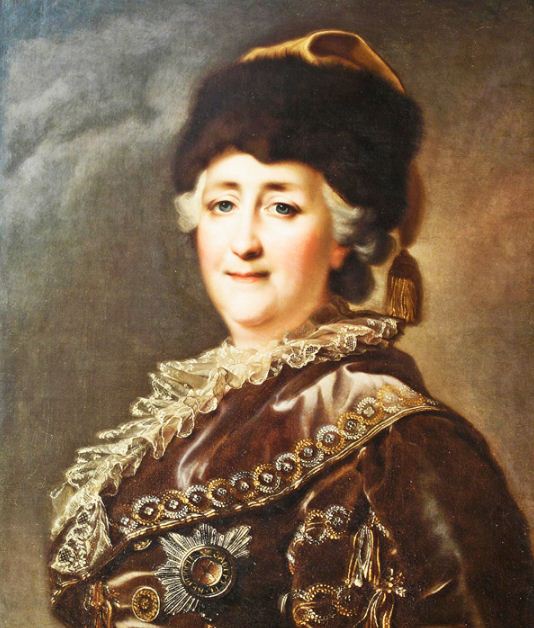 Камерный портрет Екатерины II в дорожном костюме. Конец XVIII века. 