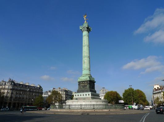Июльская колонна на площади Бастилии 