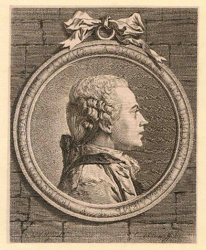 Е. П. Чемесов " Автопортрет", выполненный по рисунку Ж. Л. де Велли ( 1764 - 1765 гг. Резец, офорт, сухая игла).