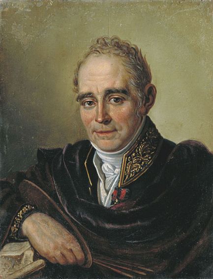 " Владимир Лукич Боровиковский" ( портрет художника написан в 1825 году И. С. Бугаевким - Благодарным).