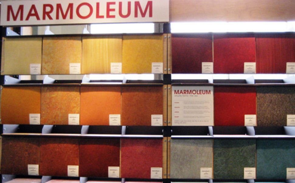 Разнообразие цветовой гаммы плиточного мармолеума